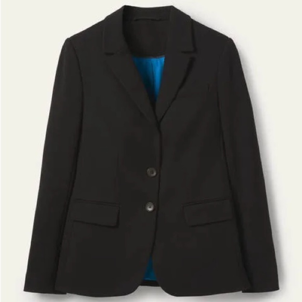 Boden Women's Black Stretch Jersey Blazer, size 8p